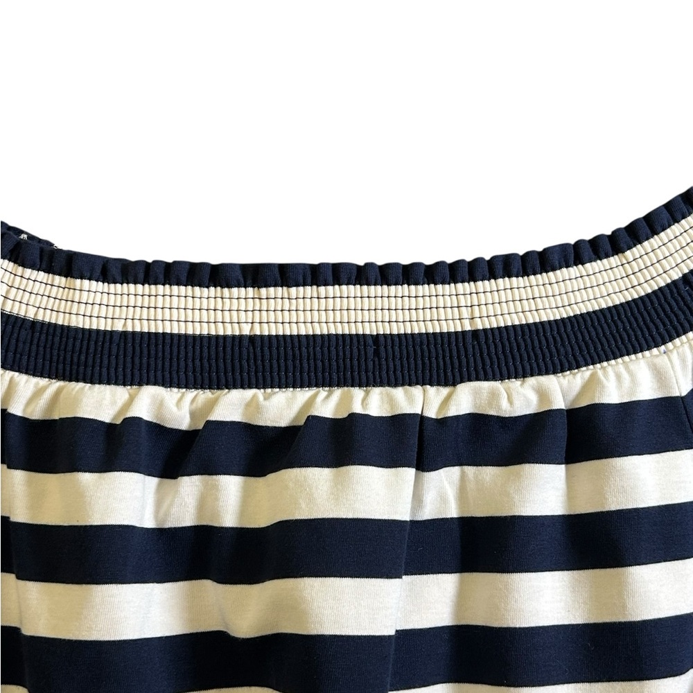 J. CREW NWT Off-the-Shoulder Nautical Stripe Dress Sz Small Blue White Coastal - Picture 5 of 12